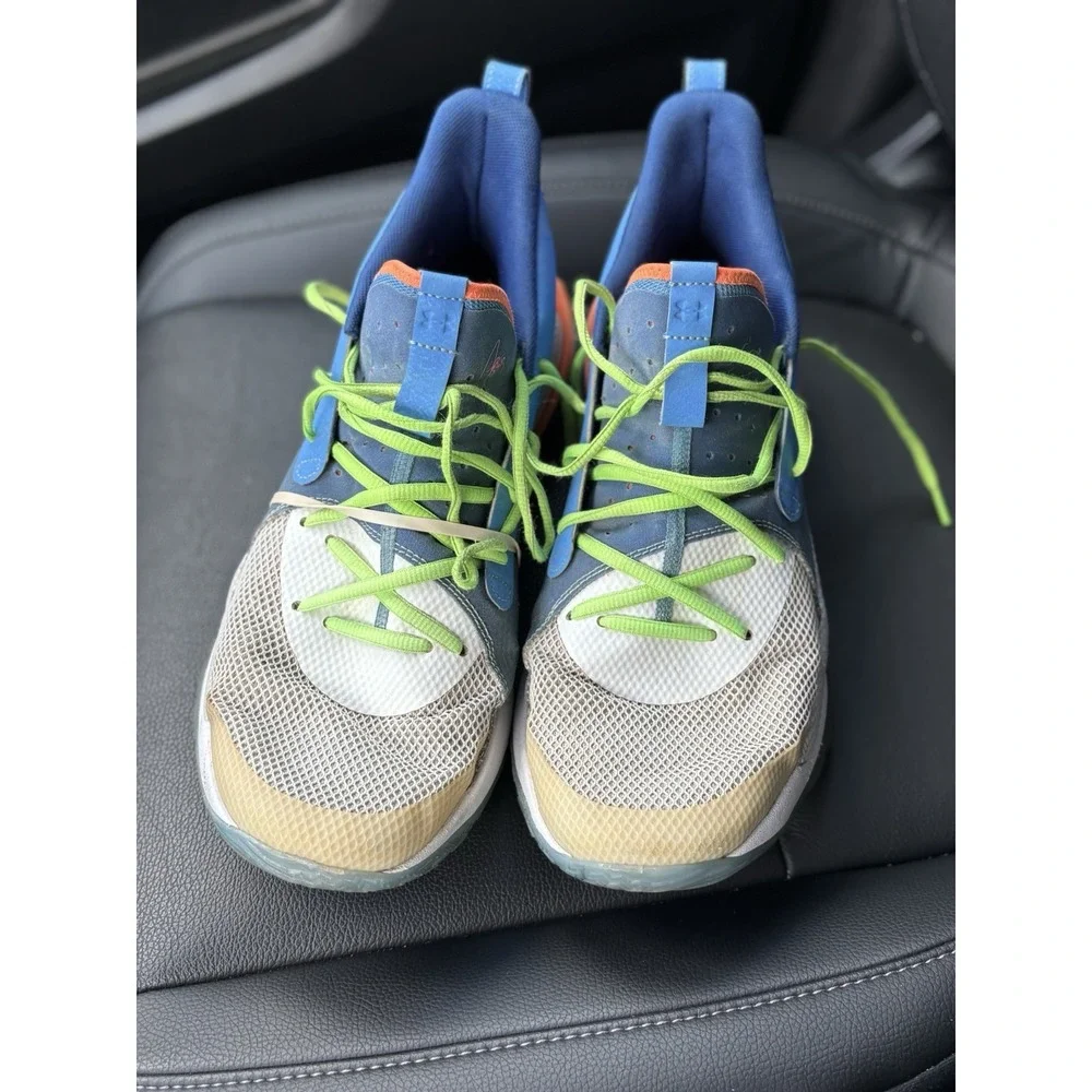 Under Armour Curry 7‎ Super Soaker Men's 12 Water/White Blue 3021258-404
